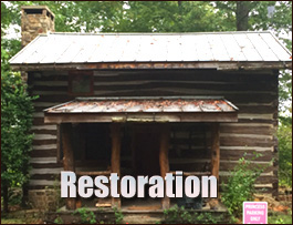 Historic Log Cabin Restoration  Moore County, North Carolina